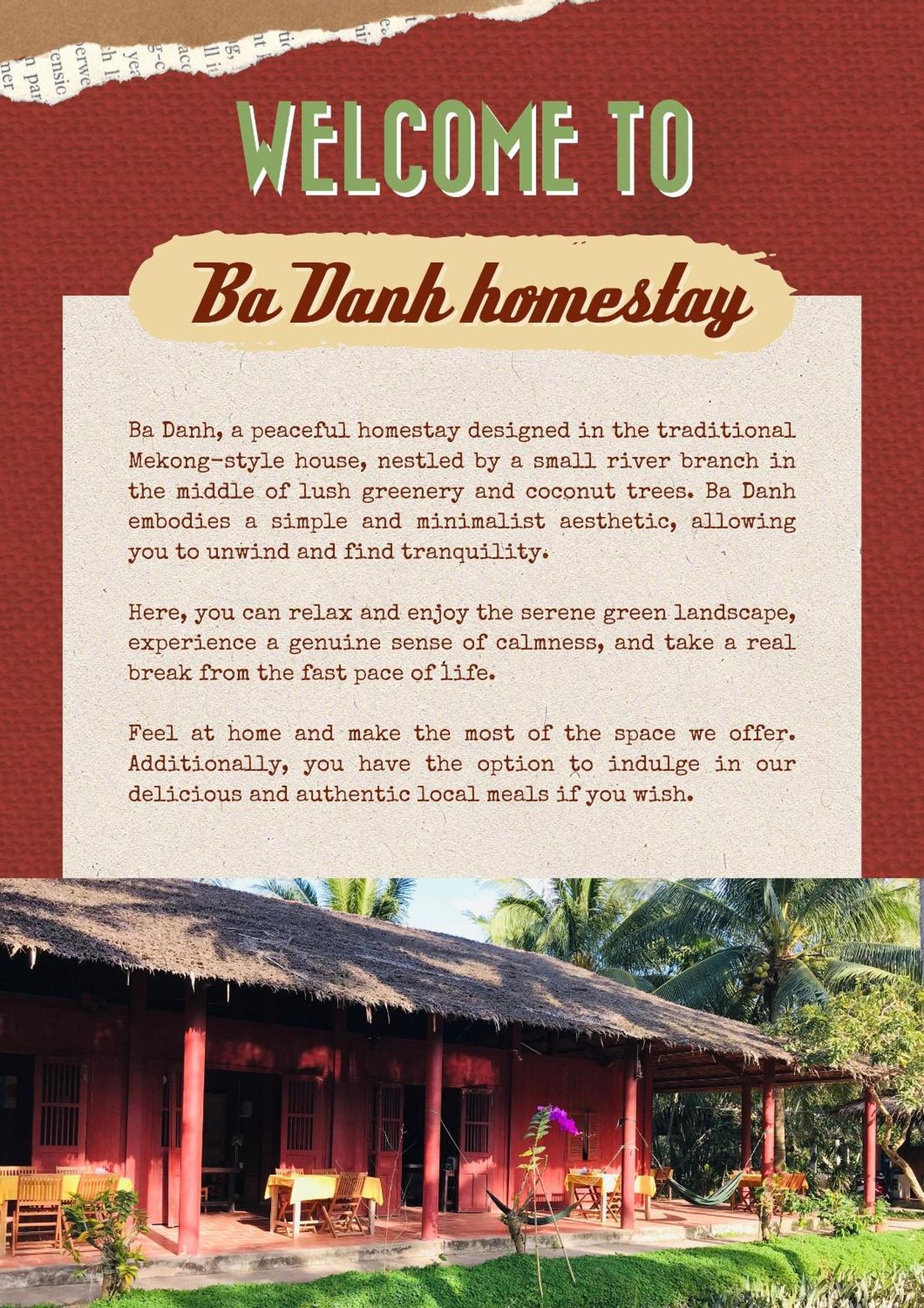 Ba Danh Homestay & Kitchen - Ben Tre Mekong Dış mekan fotoğraf